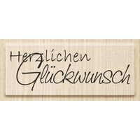 BRUNNEN 211800305 Stempel „Herzlichen Glückwunsch“, 65 x 23 mm von BRUNNEN