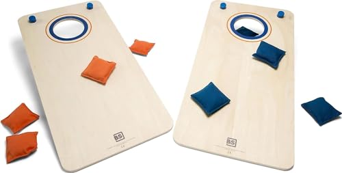 BS Toys Cornhole Spiel für Garten - Wurfspiel für Draußen - Holz Konstruktion - Spaß für die ganze Familie - Ab 6 Jahren von BS Toys