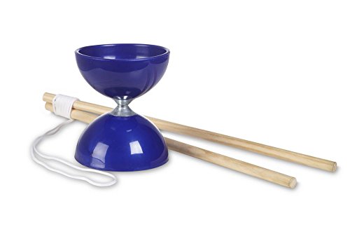 BS Toys Diabolo spiele - Koordination Kompaktes Outdoor Spiel - Draussen spielzeug Kinder - Geeignet ab 6 Jahren - Kindergeburtstag Spiele - Jonglierteller Blau - 43 x 11 x 18 cm von BS Toys