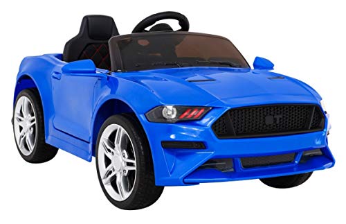 BSD Elektro Kinderauto Elektrisch Ride On Kinderfahrzeug Elektroauto Fernbedienung - Mustang BH-718A - Blau Lackiert von BSD