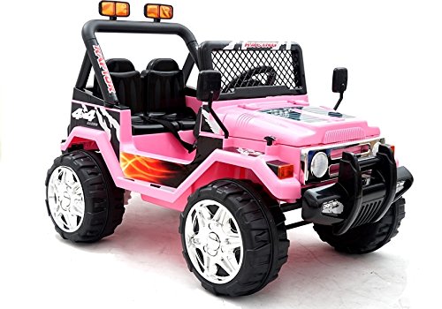 BSD Elektro Kinderauto Elektrisch Ride On Kinderfahrzeug Elektroauto Fernbedienung - Raptor 2-Sitzer - Rosa von BSD