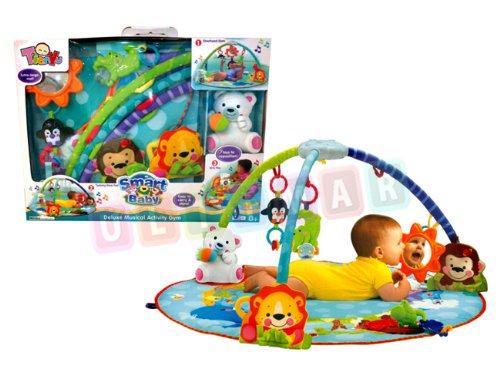 BSD Erlebnisdecke Baby 3in1 - Matte für Baby Insel - Activity Gym - Spieldecke mit Spielbogen und Spielzeug - Krabbeldecke - Baby Gym - Spiel-Matte von BSD