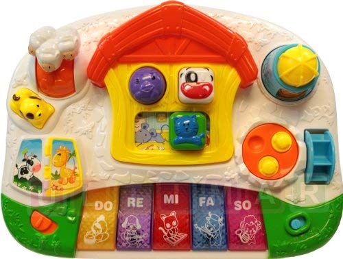 BSD Piano / Keyboard mit Musik und Licht - Musikspielzeug - Babyspielzeug - Musikinstrumente - Mein erstes Piano Keyboard für Kleinkinder - Musiktisch - Spiel und Lerntisch - Spieltisch - Lernspaß Tisch - Activity Tisch - Motorikspielzeug von BSD