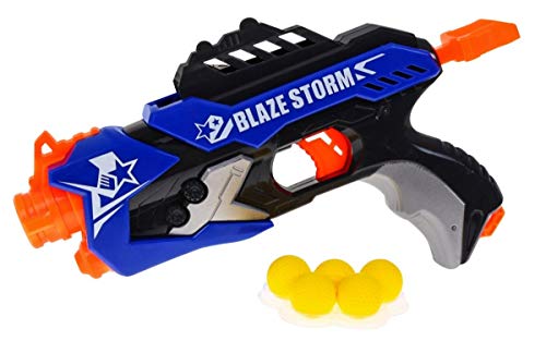 BSD Blaze Storm Soft-Pfeil Pistole - Spielzeug Pistole, Weiche Kugeln Gewehr, Schaumkugeln Spielzeug Blaster - 5 Weiche Kugeln von BSD