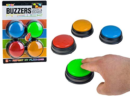 Buzzers - 4 Buntes Schalter - Set of 4 mit Sound und Lichteffekte von BSD