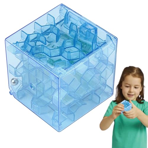 BSEID Labyrinth Geldhalter, Geld Labyrinth Puzzle,3D Würfelspuzzle Kleine Geld-Toolhofbox | Brain Teaser Puzzle, Coin Box Cube Puzzle Brain Storm Spiel für logisches Denken Training von BSEID