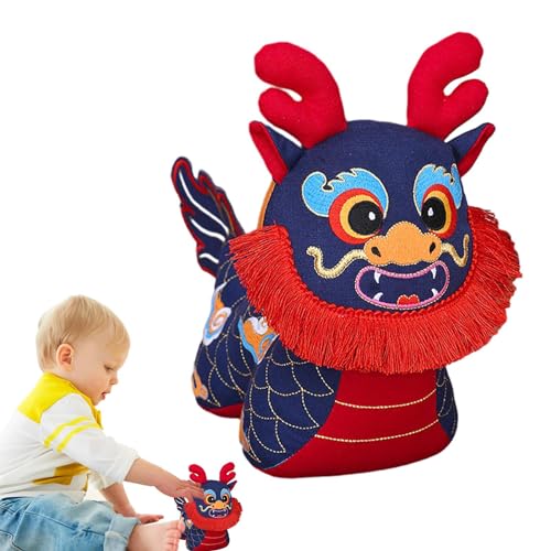 Drache Maskottchen Puppe,Chinesische Tierkreis Drache Puppe PP Baumwolle Gefüllt | Kreative Geschenke für Arbeitszimmer, Computertisch, Wohnzimmer, Schlafzimmer, Party, Hochzeit Bseid von BSEID