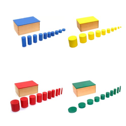 BSM Edufun Montessori Pädagogik - 4er Set Zylinder von BSM