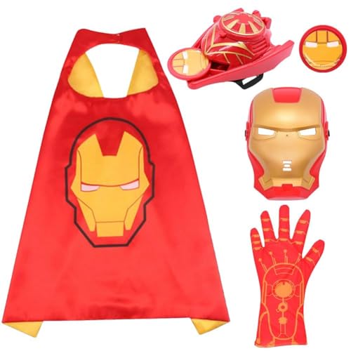 BSNRDX The Flash Cosplay Kostüme, Kinderkostüm Set Kinder Spielzeug Halloween Kostüm Maske Umhang Sender für Kindergeburtstag Karneval Halloween Geburtstag Party Cosplay Kostüm für Kinder von BSNRDX