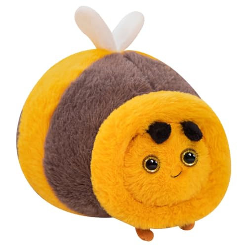 BSNRDX Biene Plüschtier 28CM Super Weiches Bienenplüsch Puppenspielzeug Kawaii Honigbienenplüschkissenkissen Tiergefüllte Plüschpuppe Soft Toy für Mädchen, Jungen & Babys von BSNRDX