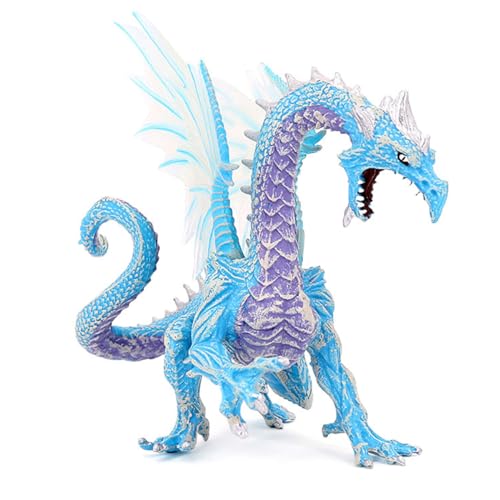 BSNRDX Eisfliegender Drache Spielzeug blau Tierfiguren Eisdrache Spielzeug Dinosaurier Modell Dragons Kindergeburtstag Deko Dino Kuchendekoration Cartoon Dekoration ABS0012 von BSNRDX