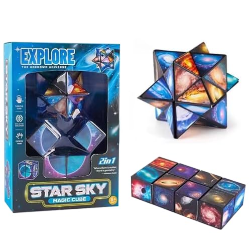 BSNRDX Euklidischer Würfel Star Cube Magic Cube Set, 2 in 1 Infinite Zauberwürfel Cube Kinder Zauberwürfel Dekompression 3D Puzzle Zauberwürfel Cube Kinder Erwachsene Geburtstagsgeschenke Weihnachten von BSNRDX