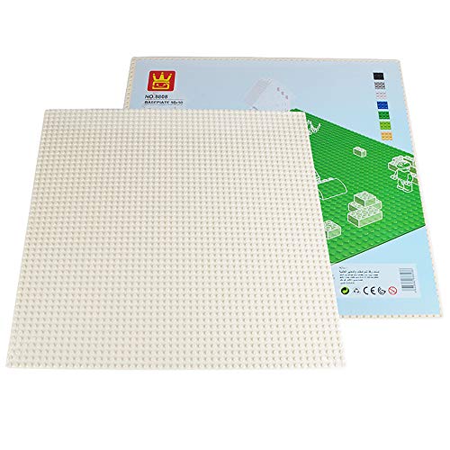 BSPAS Grundplatte 50x50 Platten für Lego Stadtleben, Bauplatten kompatibel mit Lego (Weiß) von BSPAS