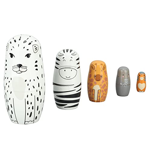 BSTCAR 5 Stück Russische Nistpuppen Handgemachtes Spielzeug Holztier Nistpuppen Kinder Weihnachten Geburtstag Halloween Wunschgeschenk BSTCAR 5 Stück Russische Nistpuppen Handgemachtes Spielzeug Holztier Nistpuppen Kinder Weihnachten Geburtstag Halloween Wunschgeschenk von BSTCAR