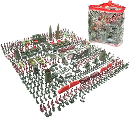 BSTCAR 519-teiliges Soldaten-Set, Spielzeug Männer, grüne Armee, Kunststofffiguren Männer, Minifiguren von Soldaten, Verschiedene Posen (519 Teile) von BSTCAR