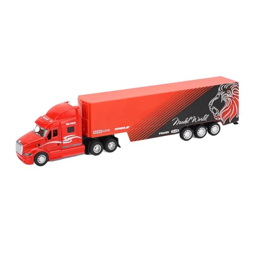 BSTCAR Container Truck Spielzeug mit Lichtern und Geräuschen,Sammeltransportfahrzeug Modellauto Pull Back Diecast Spielzeugfahrzeuge für Kinder (Stil 1) von BSTCAR