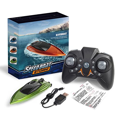 BSTCAR Ferngesteuertes Boot mit wiederaufladbarer Batterie Wasserspielzeug Geschenk Kinder und Erwachsene, Hochgeschwindigkeits 2.4GHz Rennboote RC Boot Pool Teich und See von BSTCAR