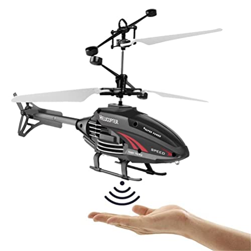 BSTCAR Flug Hubschrauber, Infrarot LED Fliegender Heli Spielzeug IR Sensor Hubschrauber Kinder Handsteuerung Spiel Draußen (Ohne Fernbedienung) von BSTCAR