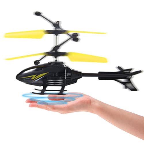 BSTCAR Flug Hubschrauber, Infrarot LED Fliegender Heli Spielzeug IR Sensor Hubschrauber Kinder Handsteuerung Spiel Draußen (Ohne Fernbedienung) von BSTCAR