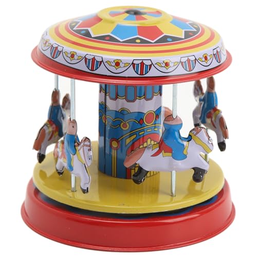 BSTCAR Karussell Uhrwerk Spielzeug Wind Up Spielzeug Retro Metall Drehen Karussell Uhrwerk Spielzeug für Kinder Party Favors von BSTCAR