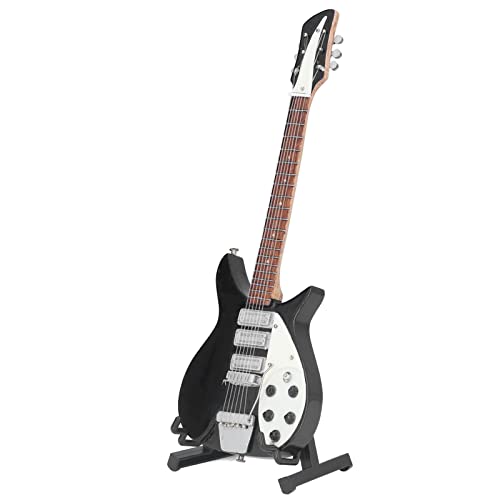 BSTCAR Kleine Gitarre mit Ständer Musikinstrument Gitarre Replik Sammelfiguren Gitarre Modell 1:6 Maßstab Puppenhaus Dekoration von BSTCAR