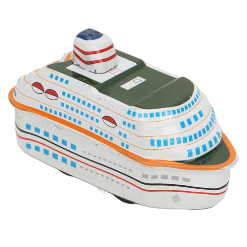 BSTCAR Kreuzfahrtschiff Aufziehspielzeug Schiffsmodell Metallspielzeug Boot Uhrwerk Vintage Blechspielzeug Sammlerschiff für Kinder von BSTCAR