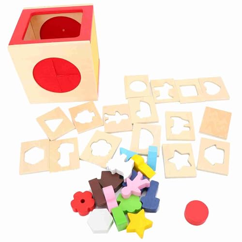 BSTCAR Montessori Passende Spiel Form Sortieren Spielzeug Formen Holz Jigsaw Block Frühe Bildung Spielzeug für Babys Kinder von BSTCAR