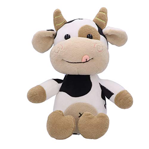 BSTCAR Plüsch Kuh Spielzeug Nette weiche gefüllte Kuh Spielzeug Gefüllte Tier Cartoon Rinder Kalb Plüsch für Baby Kinder Freunde (30cm) von BSTCAR