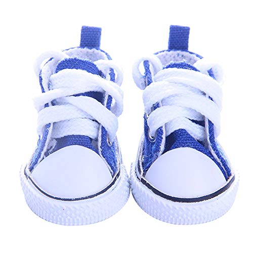 BSTCAR Puppenschuhe 5,5CM Mini Schuhe Klassische Sehr Klein Canvas Schuhe Stoff Schuhe Fingerspielzeug Puppen, Kind-Geschenk-Spielzeug von BSTCAR