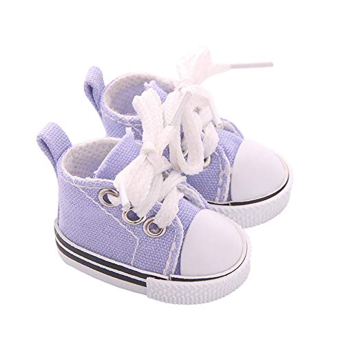 BSTCAR Puppenschuhe 5,5CM Mini Schuhe Klassische Sehr Klein Canvas Schuhe Stoff Schuhe Fingerspielzeug für Puppen, Kind-Geschenk-Spielzeug von BSTCAR