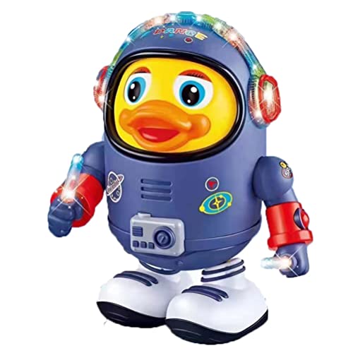 BSTCAR Tanzende Astronaut Ente Spielzeug mit Lichtern und Geräuschen, Elektrisches Lernspielzeug Musikalischer Tanz Swing Gesang Astronaut Ente Robot Geschenk für Babys Kinder von BSTCAR