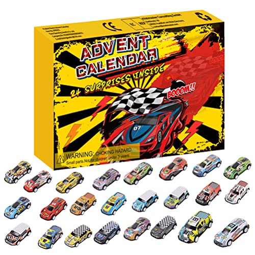 BSTCAR Weihnachts Adventskalender Set, 2024 Weihnachts-Countdown-Auto-Spielzeugfiguren, 24-Tage-Countdown, Festliches Spielzeug für Kinderfreunde von BSTCAR