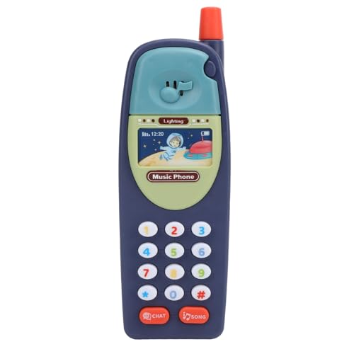 Baby Spielzeug Telefon Musik Telefon Modell Handy Lernspielzeug Interaktives Baby Handy Spielzeug für 1 Jahr alte (Dunkelblau) von BSTCAR