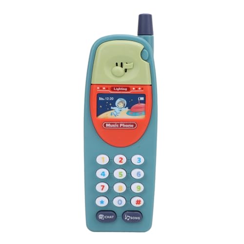 Baby Spielzeug Telefon Musik Telefon Modell Handy Lernspielzeug Interaktives Baby Handy Spielzeug für 1 Jahr alte (Hellblau) von BSTCAR