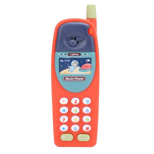 Baby Spielzeug Telefon Musik Telefon Modell Handy Lernspielzeug Interaktives Baby Handy Spielzeug für 1 Jahr alte (Rot) von BSTCAR