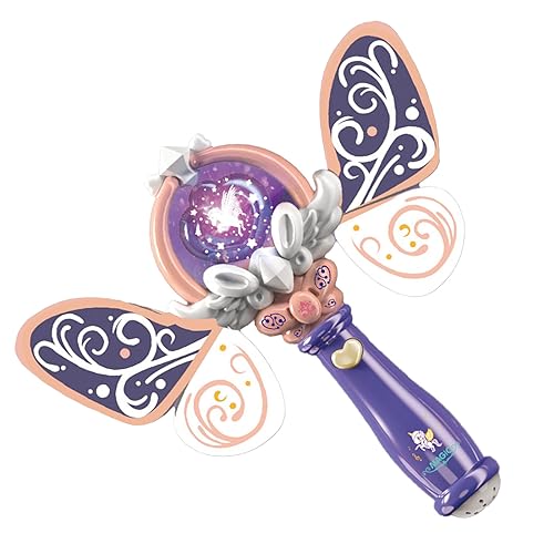 Feenstab Light Up Zauberstab mit Musik und LED-Licht, musikalische Prinzessin Wand Party Favors Prinzessin Spielzeug für Kinder Mädchen (Typ 5) von BSTCAR