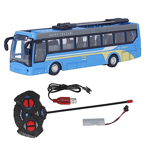 Ferngesteuerter Bus Spielzeug Kinder 1:48 Maßstab Wiederaufladbar RC Schulbus Elektronische Spielfahrzeuge Simulation Bus und Mädchen (Blau) von BSTCAR