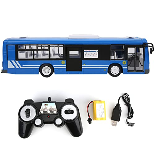 Ferngesteuerter Bus Spielzeug mit Sound und Licht, 2.4GHz 1:20 Skala wiederaufladbare RC Bus Spielzeug elektronische Spielfahrzeuge Modell Simulation Bus für Kinder (Blau) von BSTCAR