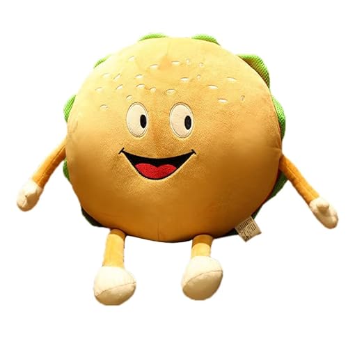 Hamburger Wurfkissen Gefüllte Burger Plüsch Umarmungskissen Kissen Lustige Lebensmittel Plüsch Kissen Spielzeug für Home Decoration (Typ 3 30 cm/11,8 Zoll) von BSTCAR