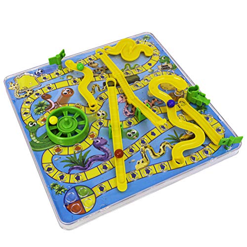 Klassische Schlange Brettspiel Kinder Familie Brettspiele Schlangen und Leitern Brettspiel Travel Fun Game Spielzeug 2-4 Spieler (Brettspiel) von BSTCAR