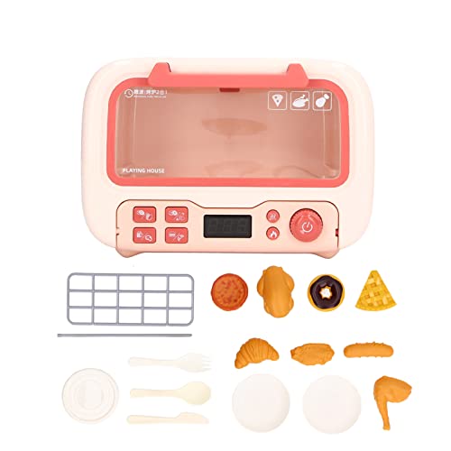 Mikrowellenherd Spielzeug Simulation Mikrowelle Playsets mit Licht und Musik,Elektronischer Backofen mit Spielnahrung Kinder Pretend Play Set (Pink: simulierter elektrischer von BSTCAR