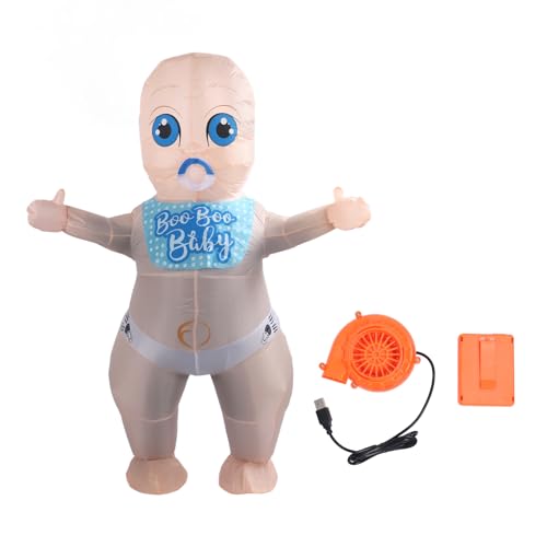 Wiederaufladbares aufblasbares Babykostüm 210T Lustiges Baby Blow Up Erwachsenenkostüm Verkleidung Babyparty Party Urlaub Cosplay von BSTCAR