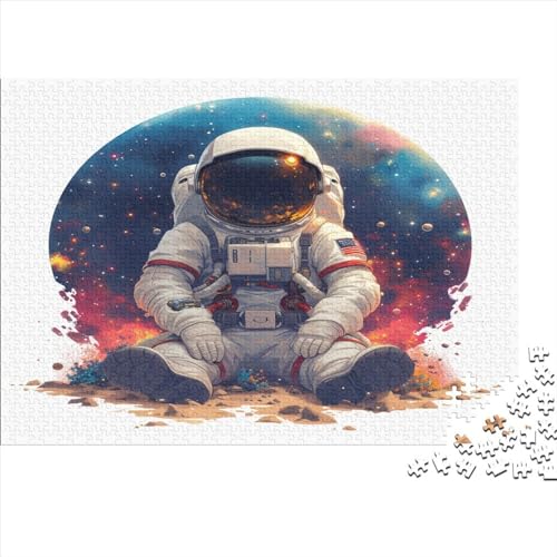 Astronaut Puzzle 1000 Teile,Puzzle Für Erwachsene, Impossible Puzzle, GesKükenlichkeitsspiel Für Die Ganze Familie,Puzzle Farbenfrohes,Puzzle-Geschenk,RaumdekoRatteion Puzzel 1000pcs (75x50cm) von BSTELA9IE