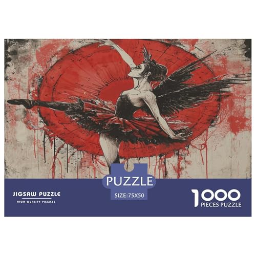 Balletttanz Puzzle 1000 Teile,Puzzle Für Erwachsene, Impossible Puzzle, Geschicklichkeitsspiel Für Die Ganze Familie,Puzzle Farbenfrohes,Puzzle-Geschenk,Raumdekoration Puzzel 1000pcs (75x50cm) von BSTELA9IE