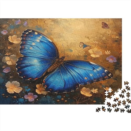 Blue Schmetterling Puzzle 1000 Teile,Puzzle Für Erwachsene, Impossible Puzzle,Puzzle 1000 Puzzle Home DekoRatteion Puzzle,Erwachsenenpuzzle Puzzel 1000pcs (75x50cm) von BSTELA9IE