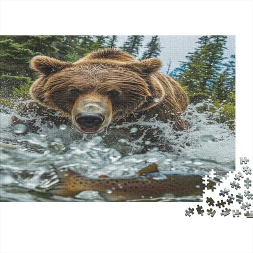 Brown Bär Puzzle 1000 Teile,Puzzlespiel Für Erwachsene,Impossible Puzzle,Puzzle GesKükenlichkeitsspiel Für Die Ganze Familie, Geschenke Für Männer/Frauen Erwachsenen Puzzel 1000pcs (75x50cm) von BSTELA9IE