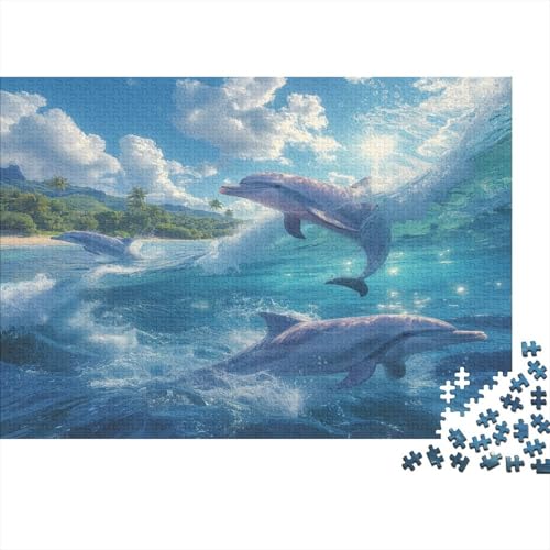 Delphin 1000 Teile, Impossible Puzzle,Geschicklichkeitsspiel Für Die Ganze Familie, Erwachsenenpuzzle Ab 14 Jahren Puzzel 1000pcs (75x50cm) von BSTELA9IE