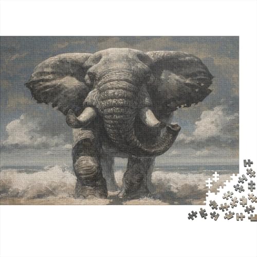 Elefant Puzzle 1000 Teile,Puzzle Für Erwachsene, Impossible Puzzle,Puzzle Farbenfrohes Legespiel,GesKükenlichkeitsspiel Für Die Ganze Familie Puzzel 1000pcs (75x50cm) von BSTELA9IE