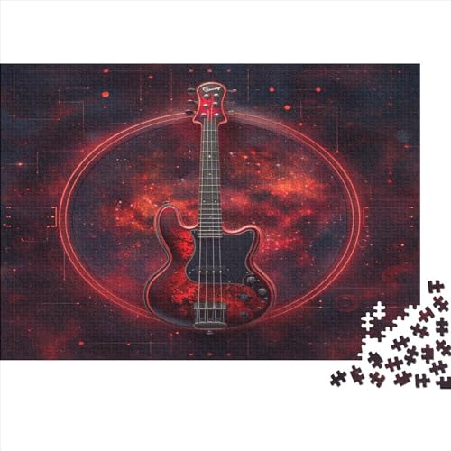 Gitarre Puzzle 1000 Teile Puzzles Für Erwachsene Lernspiel Herausforderungsspielzeug 1000-teilige Puzzlespiel Für Erwachsene Kinder Puzzel 1000pcs (75x50cm) von BSTELA9IE