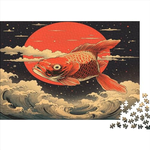 Koi-Karpfen Puzzle 1000 Teile,Puzzle Für Erwachsene, Impossible Puzzle,Puzzle Farbenfrohes Legespiel,GesKükenlichkeitsspiel Für Die Ganze Familie Puzzel 1000pcs (75x50cm) von BSTELA9IE